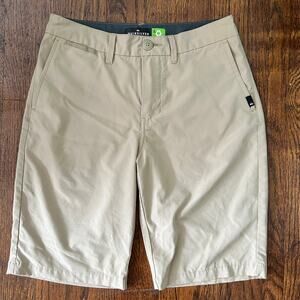 QUIKSILVER Amphibian Surf Hybrid Shorts Pockets Beige Tan Size 28 Land to Sea